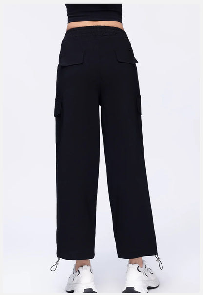 New Summer Outdoor Sports Women High Waisted Pants Straight Leg Casual Pants Gym Slimming Sweatpants Outdoor Sports RunningPants