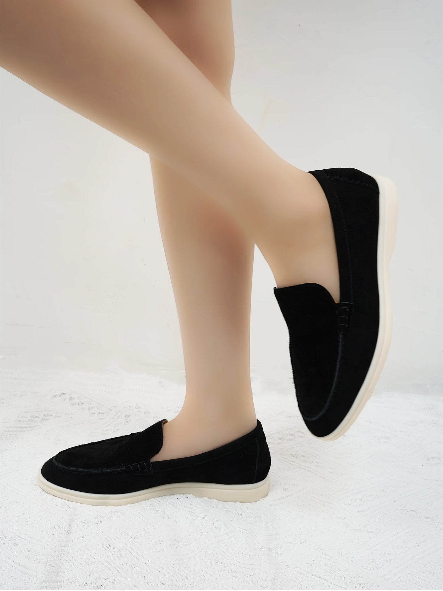 Luxury leather, designer women's loafers, women's flat walking shoes, women's comfortable casual shoes, summer shoes, casual 44