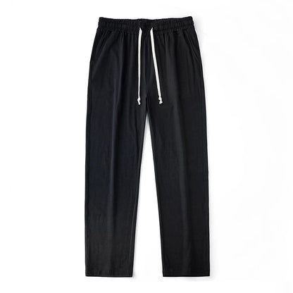 Men's 180G Combed Cotton Sport Pants Solid Color Straight Sweatpants Comfortable Casual Spring Autumn Homewear Men's pants