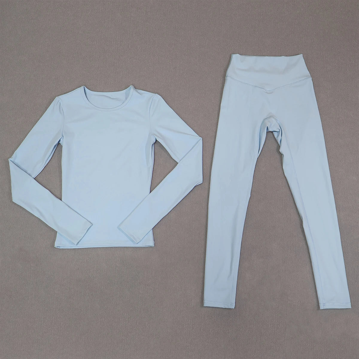 Summer Women Quick-Dry Two-Piece Yoga Set: A long-sleeve top and leggings set for fitness and sports perfect for running cycling
