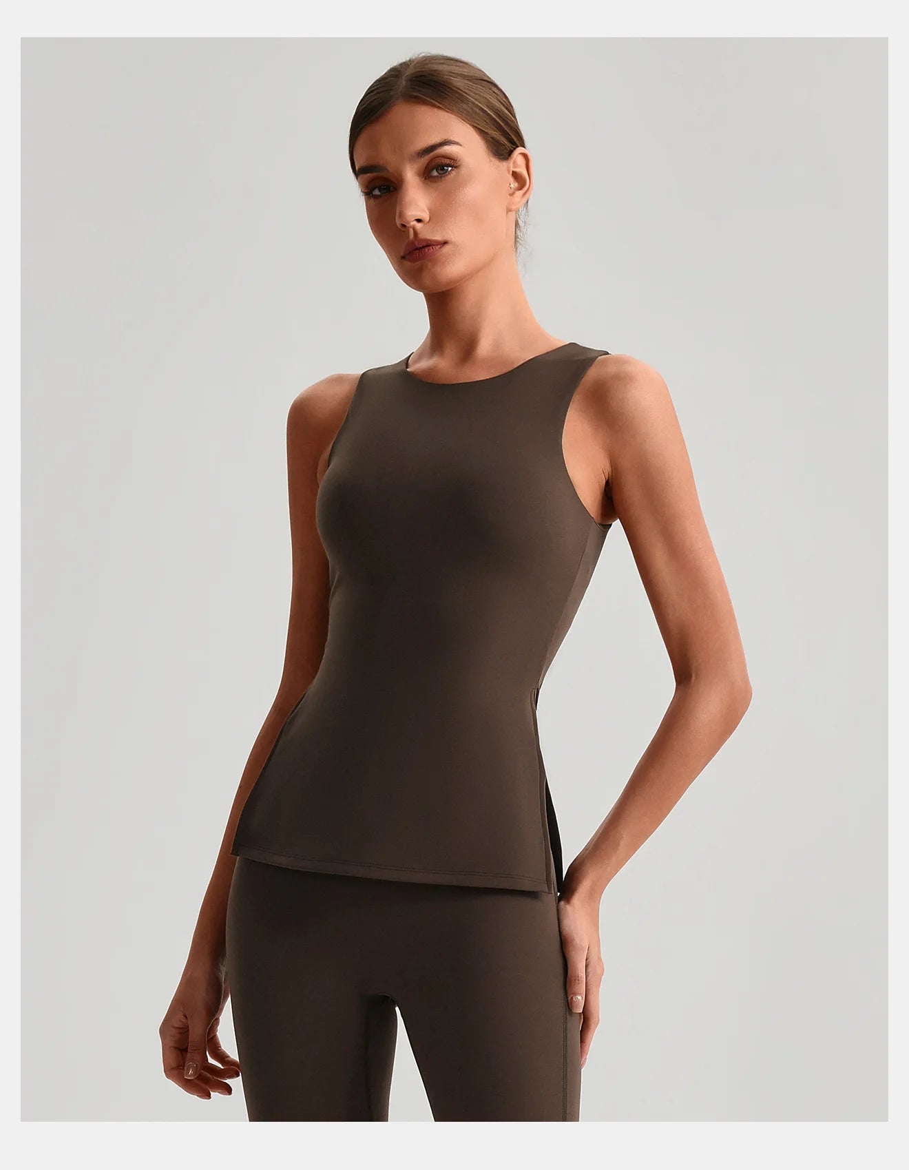 Solid Color Women Fitness Tight Short Yoga T -Shirt Tank Cropped Breathable Sports Running Vest Gym Clothing With Padded Cups