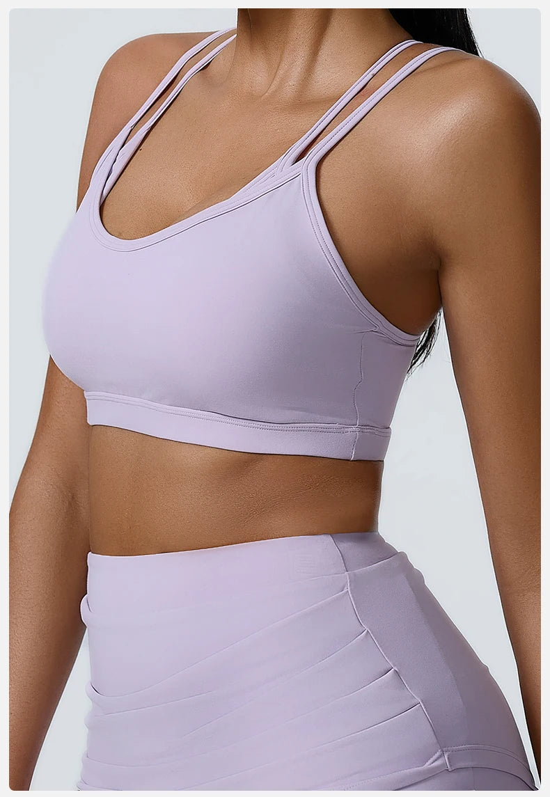 Yoga  Fitness Madam Bras Sexy Back Sports  Breathable Anti Shock Tank Top Fitness Sexy Breathable Underwear For Madam Yoga Gym