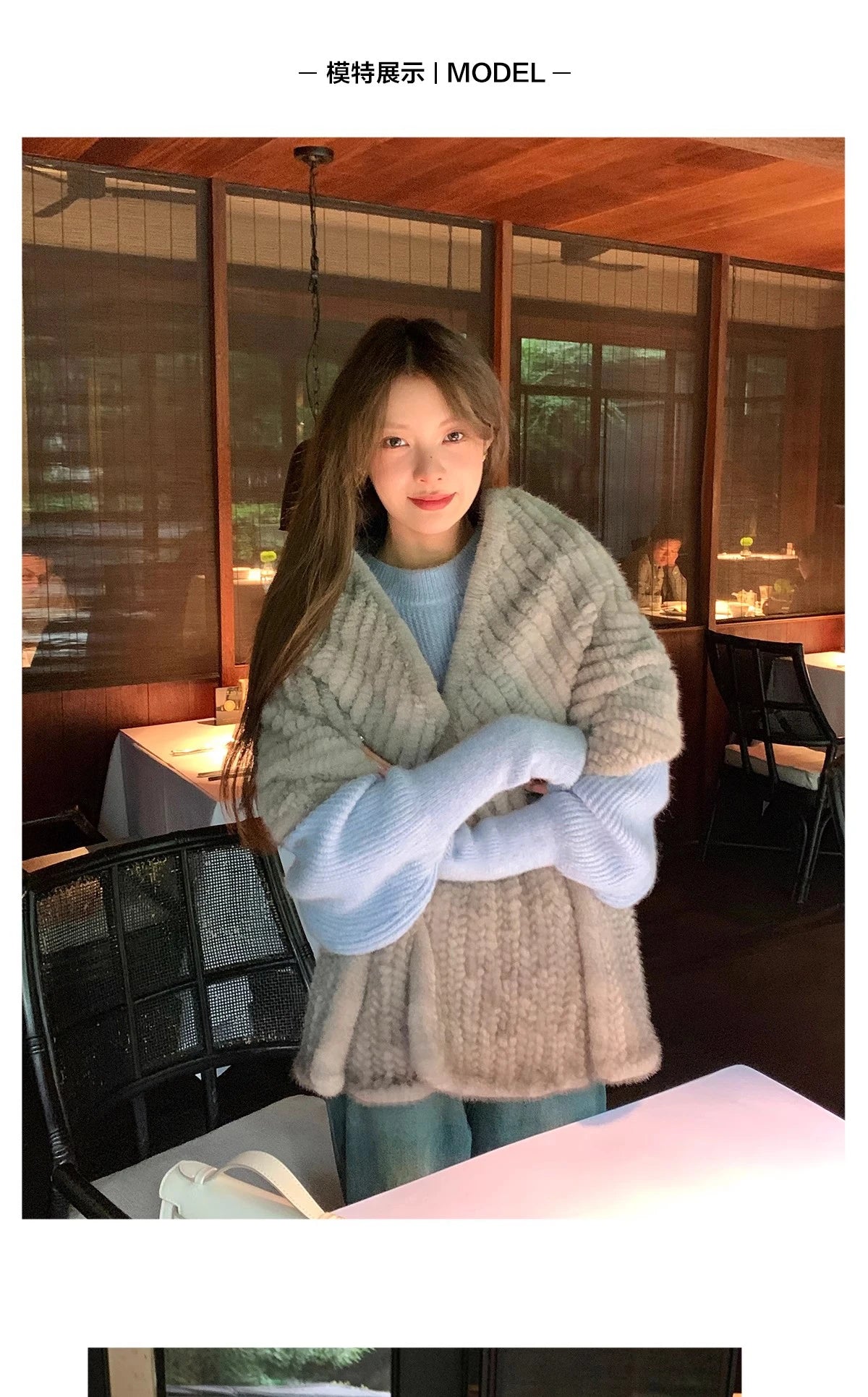 New mink woven women's scarf autumn and winter twill shawl warm herringbone scarfs fur Knitting high quality fishtail Scarves