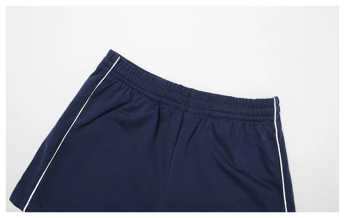 Custom LOGO women's new casual sweater wide-leg trousers comfortable outdoor fashion sports jogging shorts cycling two-piece set