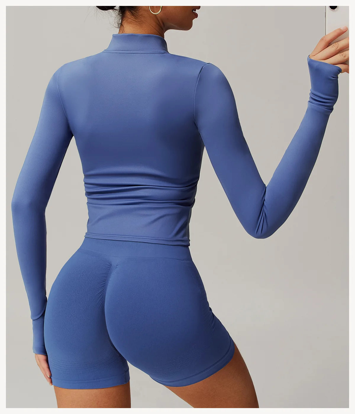 Yoga Shirts For Women Zipper Long Sleeve Fitness Jacket Running Gym Clothes Workout Dry Fit Breathable High Elastic Sports Top