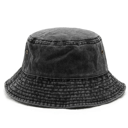 Personalized Custom Text Logo Embroidery Men's Bucket Hats Women's Washed Cotton Summer Sun Hats Wholesale Dropshipping