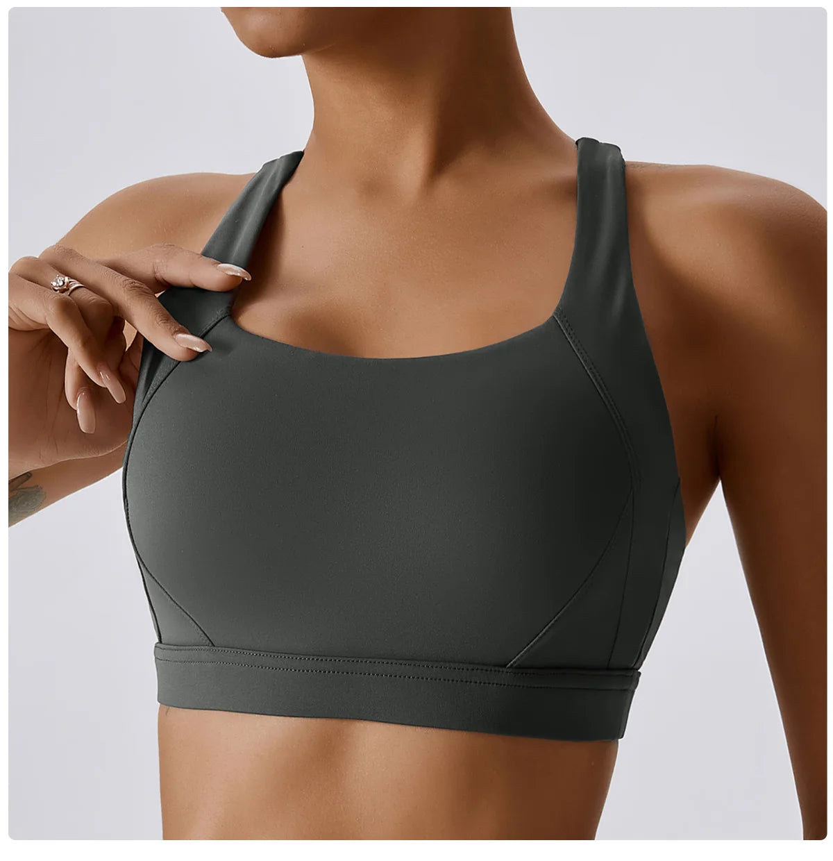 Yoga Fitness Bra Shock-absorbing Sports Bra Breathable and Quick Drying Training Running Women's Underwear High Strength Gym Bra