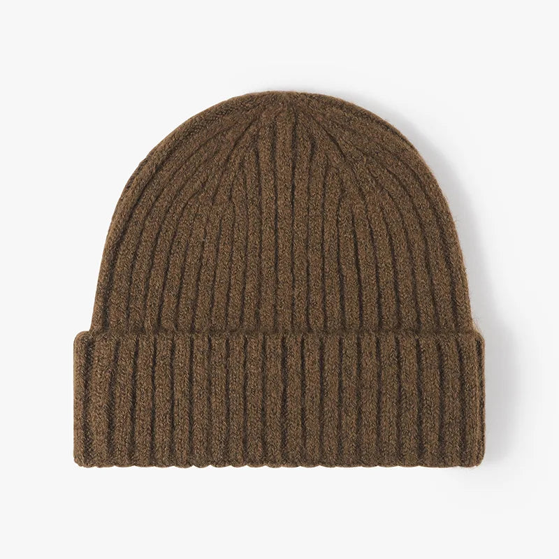 2025 New Versatile Unisex Beanie Plain Wool Thickened Earflap Anti-Static Warm Outdoor Daily Knit Hat