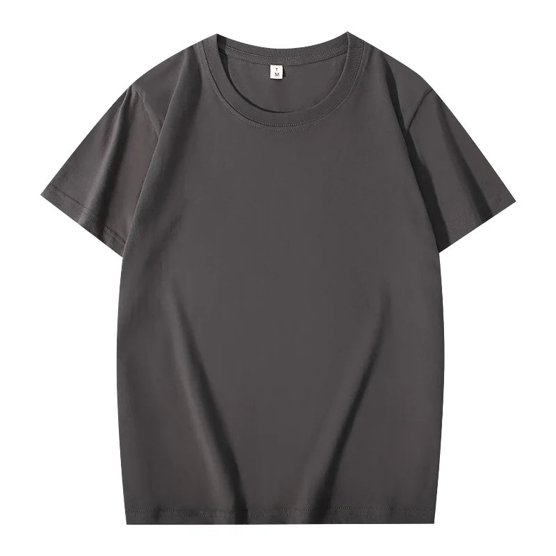 T-shirt Custom Men's And Women's Casual Tops With Printing Logo 100% Cotton Round Neck Short Sleeve T-shirt Embroidery Design