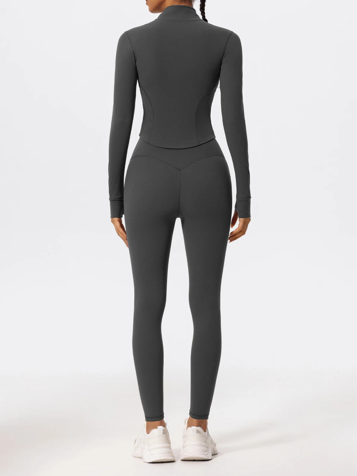Hearuisavy Summer Ultra-Soft Fabrics 2Pcs Long Sleeve Gym Set Women Quick-Dry Yoga Clothes Workout Leggings Suit Sports Jackets