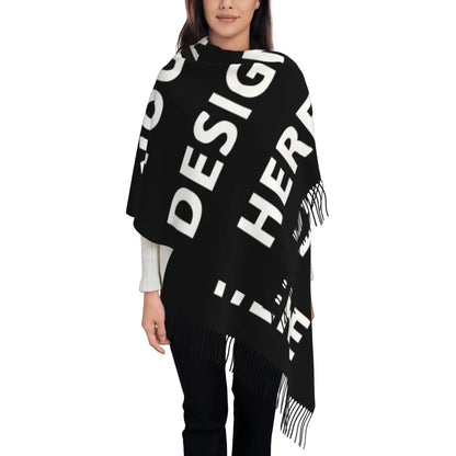Custom Printed Your Design Here Scarf Men Women Winter Warm Scarves Custom Customize Logo Letter Print Shawls Wraps