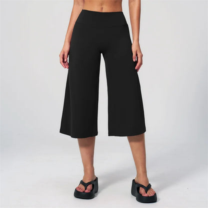 TRY TO BN Wide Leg Yoga Medium Pants Women Naked Feel High Waist Tummy Control Buttery Soft Gym Fitness Running Workout Bottoms