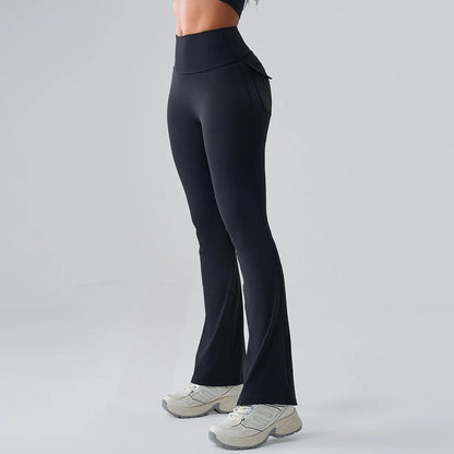 Flares Leggings Women Bell-bottoms Sports Yoga Leggings High Waist Tights Scrunch Butt Yoga Flares Pants Push Up Gym Leggings