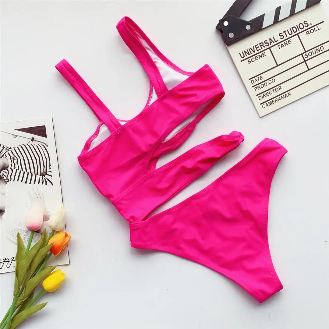 8 Colors New Sexy Irregular Tie Dye Women Swimwear One Piece Swimsuit Female High Cut Bather Bathing Suit Swim Lady V1683