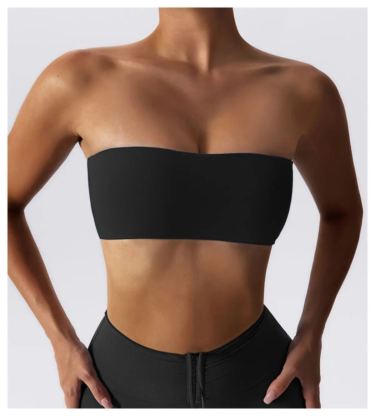 Summer Strapless Sports Bra Gym Women Quick-Drying Yoga Clothes Women Tube Top Fitness Chest Wrap Underwear Workout Bra Female