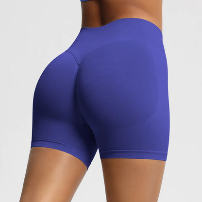 Custom LOGO women's  28-color XS-2XL seamless fitness yoga shorts high waist hip lift sports tight quick-drying shorts