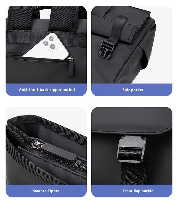 Multi-functional Fashion Men‘s Backpack For 15.6 inch Laptop Light Weight Bag Water-Repellent Material Large Capacity School Bag