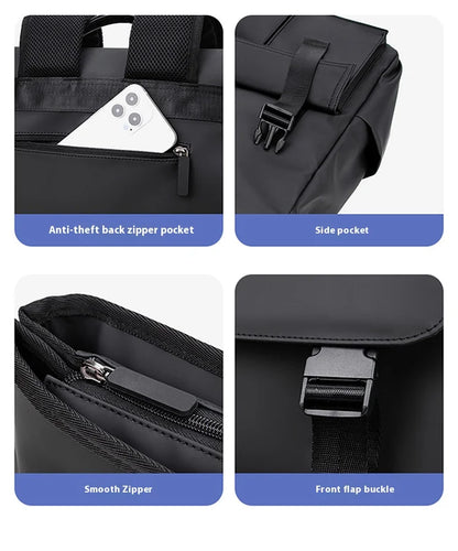 Multi-functional Fashion Men‘s Backpack For 15.6 inch Laptop Light Weight Bag Water-Repellent Material Large Capacity School Bag