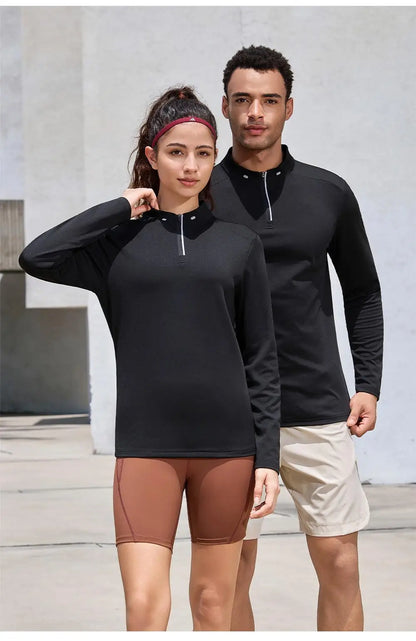 #9895-XIYU High Quality Autumn Men Long Sleeved T-shirt Fashion Sport Round Collar Fitness Running Breathability Training Men