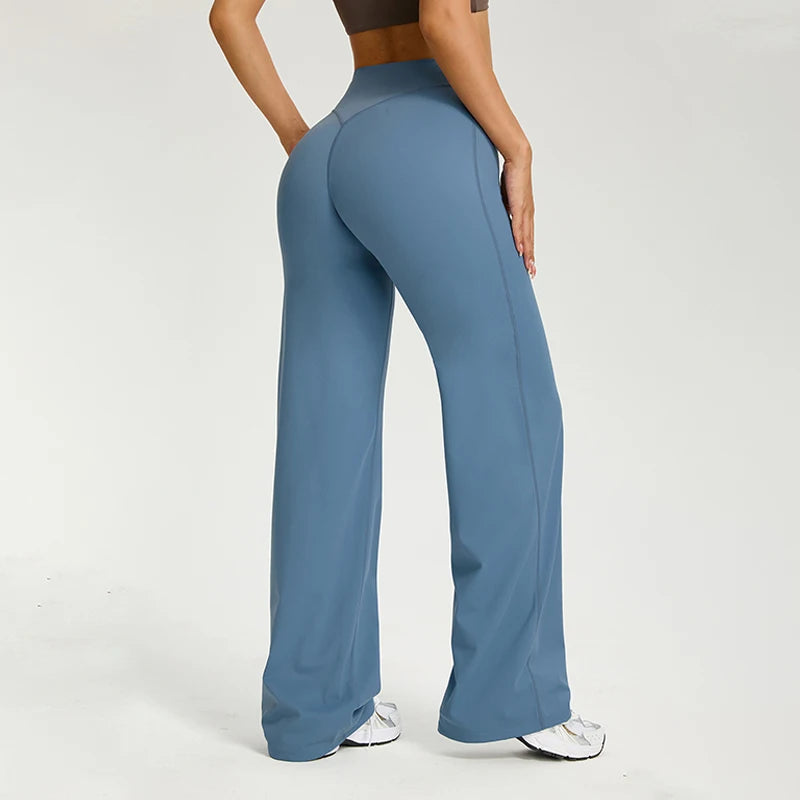 TRY TO BN Straight Leg Yoga Pants Women's High Waisted Tummy Control Buttery Soft Naked Feel Gym Fitness Running Workout Bottoms
