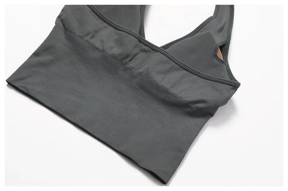 Sexy Seamless Sports Bras Halter Yoga Bra Women Fitness Gym Top Shockproof Running Workout Fast Dry Underwear Female Yoga Vest