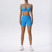 Blue shorts set