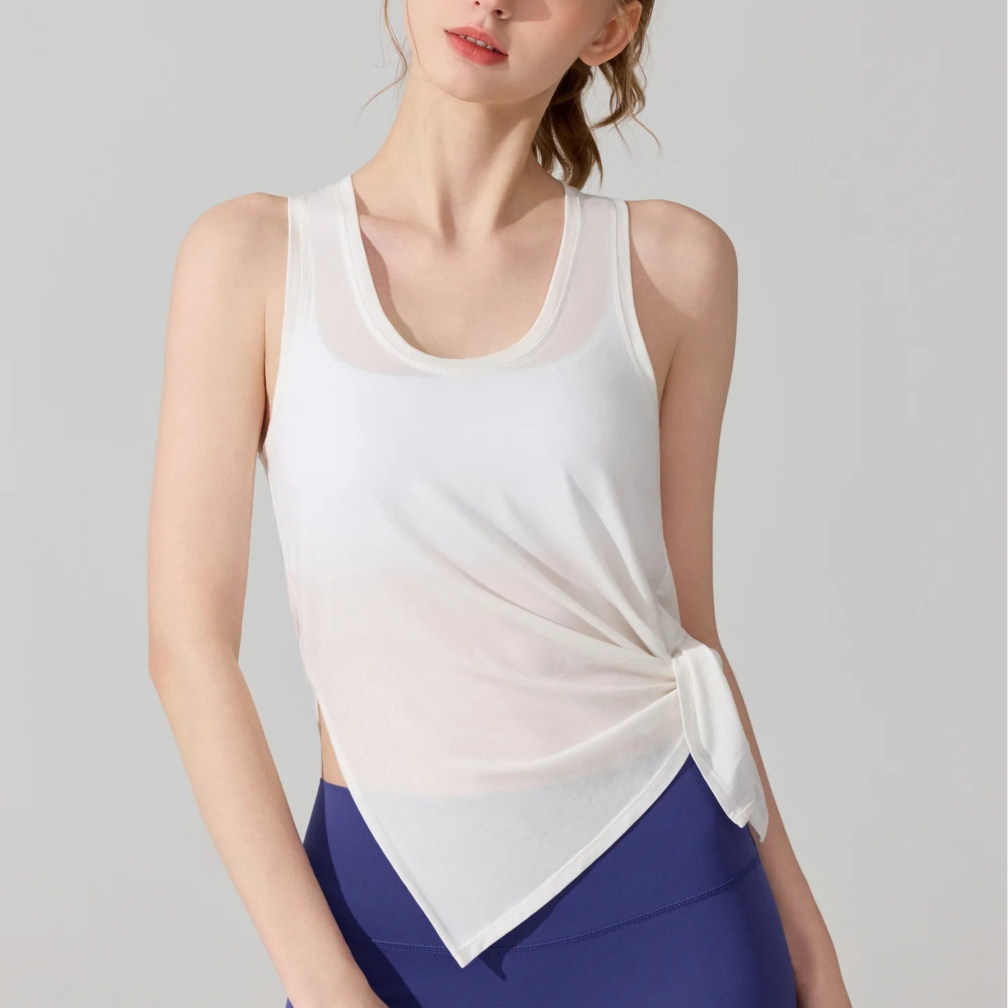 Custom LOGO Women's Sports Fitness Vest Quick-Drying Breathable Sleeveless Top Running Pilates Yoga Suit