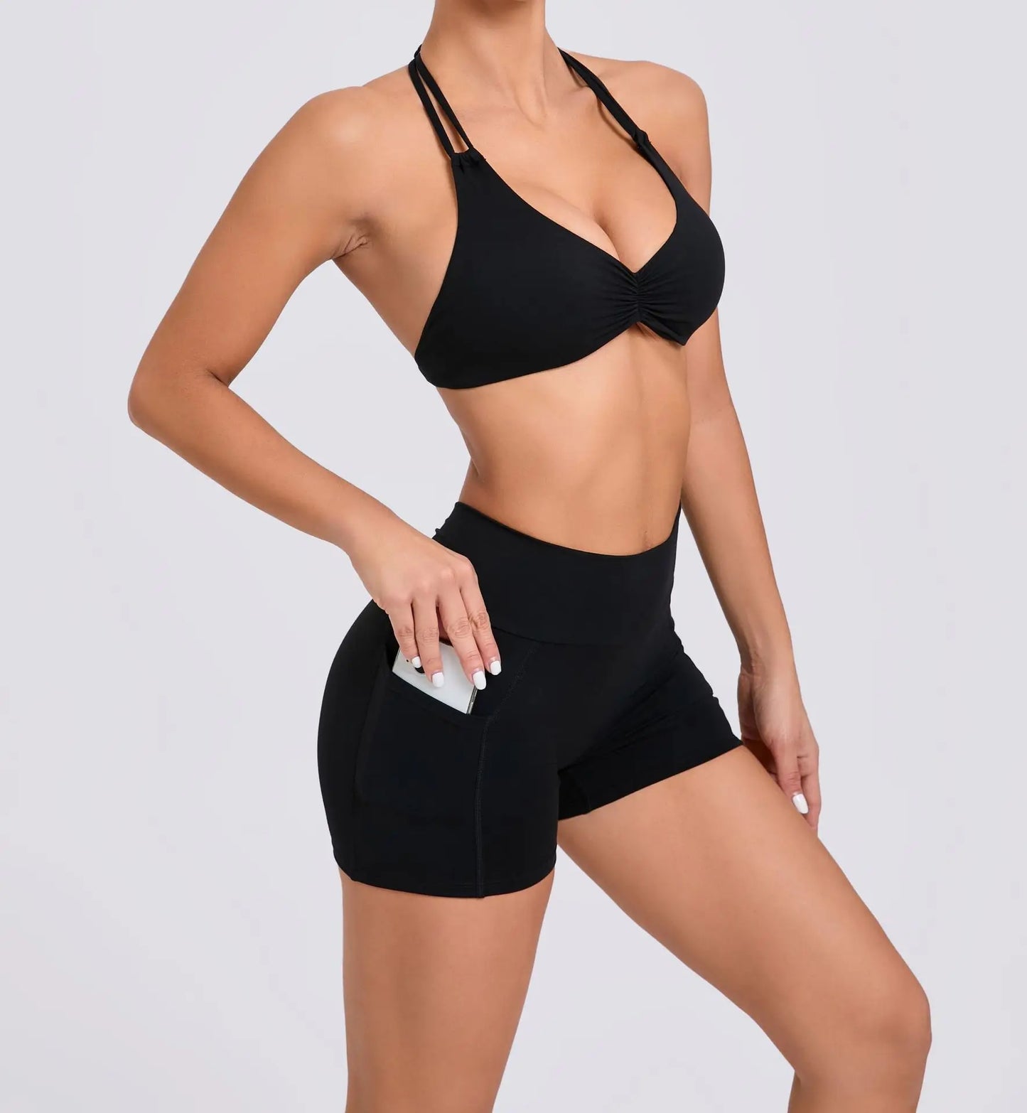 Sexy wo-piece Shockproof Sports Suits Women Gym Set Women Tracksuit Running Quick-Dry Sports Vest Female Fitness Yoga Set