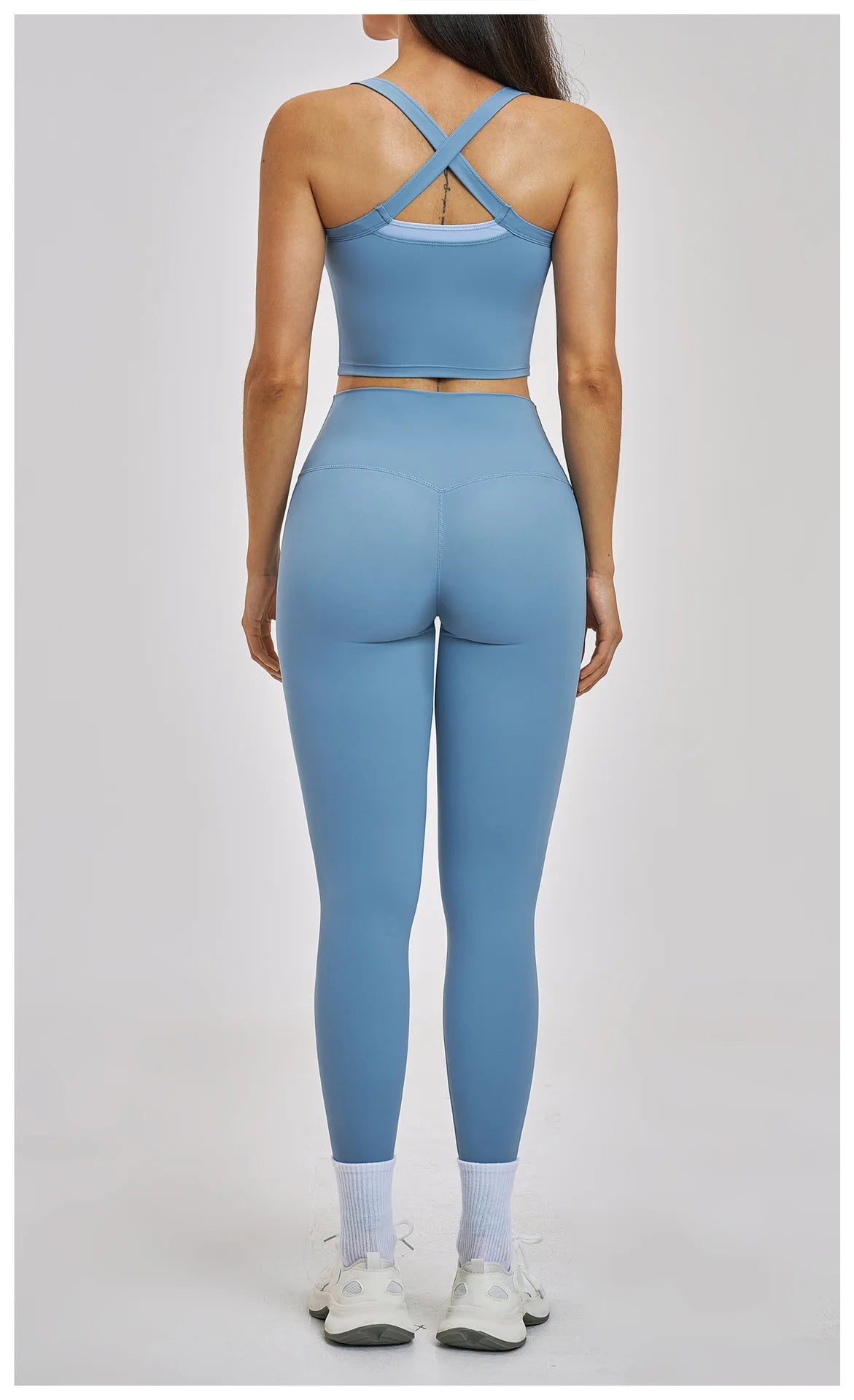 Women Gym Tracksuit Yoga Suit Sports Outfits High Waist Leggings Workout Clothes Female Fitness Running Suit Push Up Sportswear