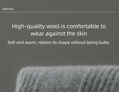2025 Winter New Product Launch Men's Round Neck Jacquard Cashmere Knit Pullover 100% Pure Wool Men's Sweater Casual Thick Warm