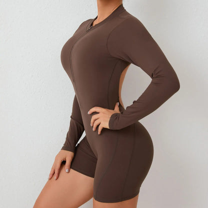 Yoga Jumpsuit Long Sleeved Sports Wear Gym Fitness Jumpsuit Sports Bodysuits Women Set Dance Running Workout Clothes Yoga Suit