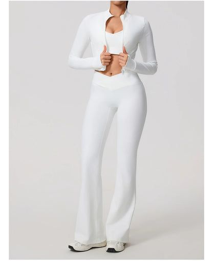 Summer Women Gym Zipper Long Sleeve Jacket Outdoors Workout Yoga Top Female Slim tight Clothes Women Quick-Dry Sportswear