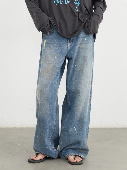 CHIC VEN Women Jeans Loose Casual New Retro High Waisted Straight Leg Wide Leg Denim Pants Female Trousers Summer 2025