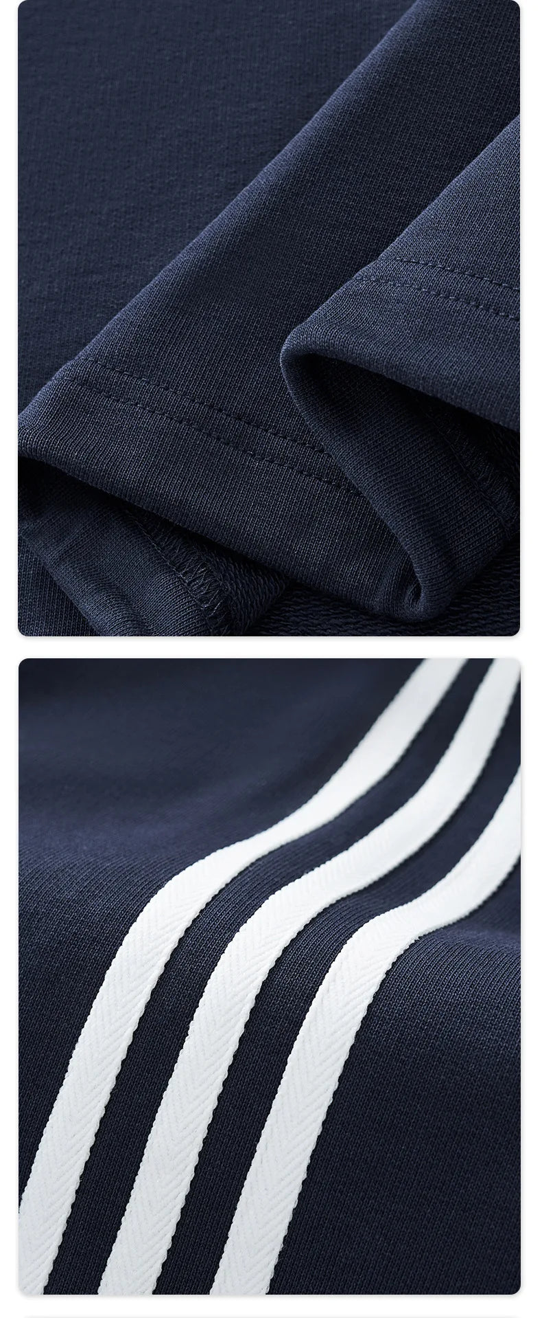 Custom LOGO men's American striped 100% cotton sweater 380G college style contrasting color lapel couple commuter sweater