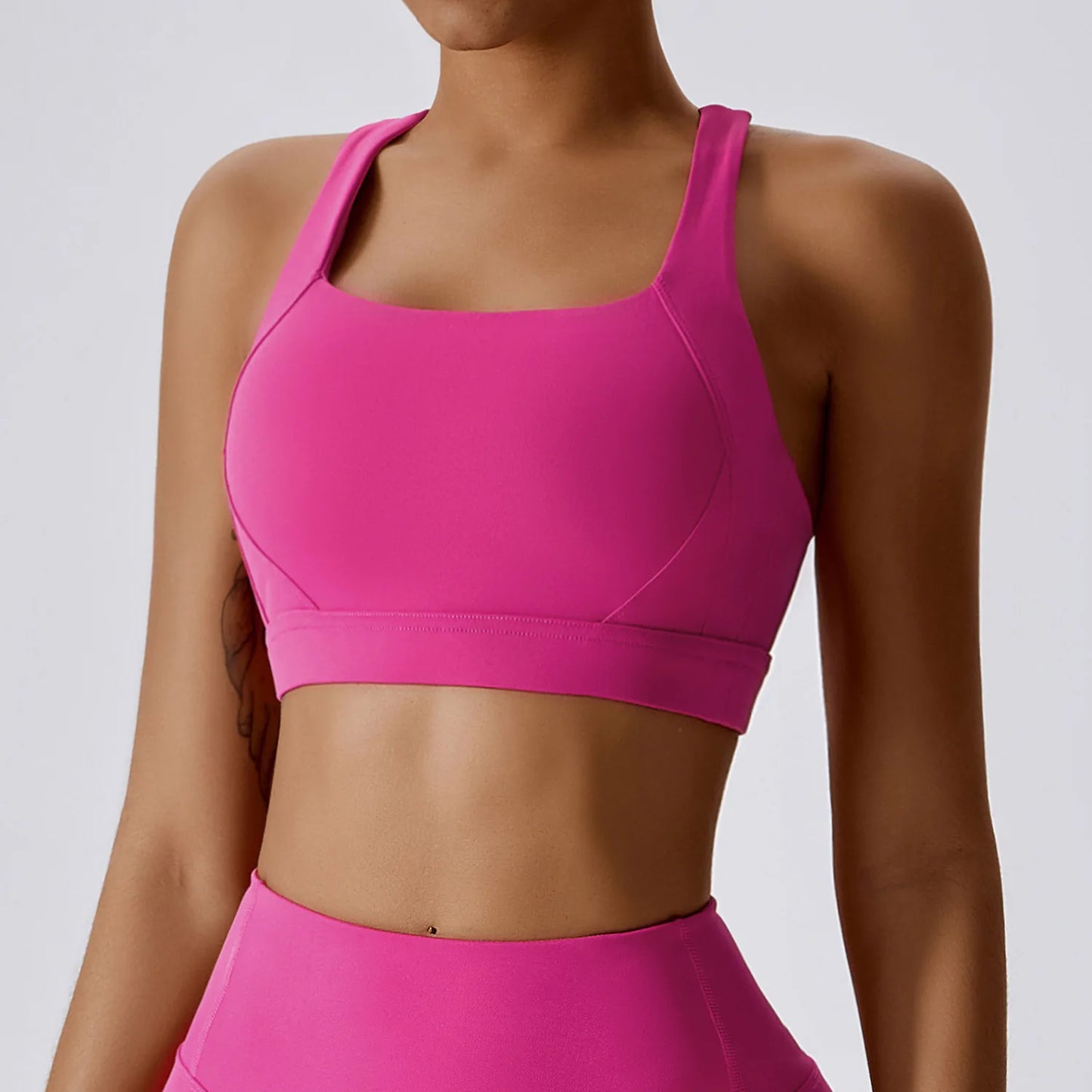 Yoga Fitness Bra Shock-absorbing Sports Bra Breathable and Quick Drying Training Running Women's Underwear High Strength Gym Bra