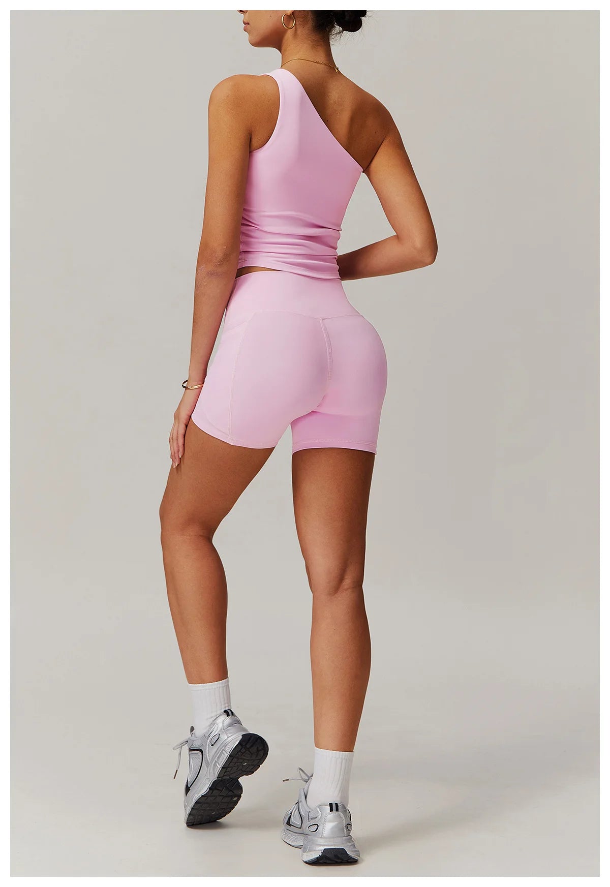Custom LOGO women's quick-drying waist shaping yoga casual outer wear running cycling fitness sports two-piece set