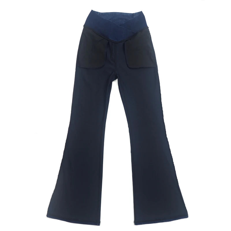 SOISOU Sexy Jeans For Women Leggings Yoga Pants Denim Bell-bottoms Soft Elastic Breathable High waist 4 Pockets Women's Pants