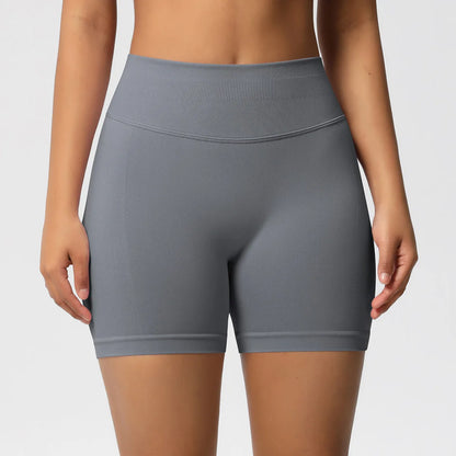 Custom LOGO women's  28-color XS-2XL seamless fitness yoga shorts high waist hip lift sports tight quick-drying shorts