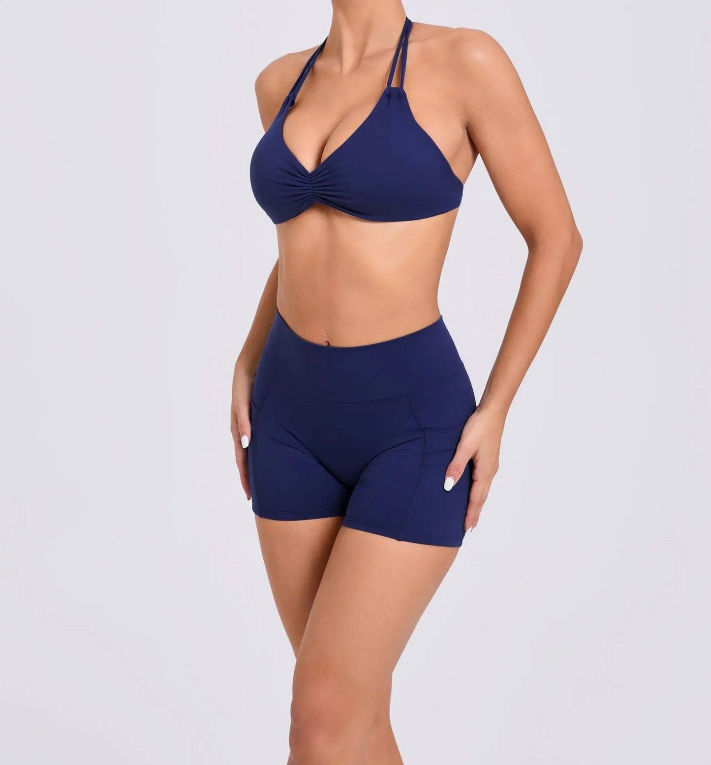 Sexy wo-piece Shockproof Sports Suits Women Gym Set Women Tracksuit Running Quick-Dry Sports Vest Female Fitness Yoga Set
