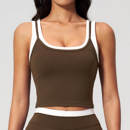 Thread Yoga Vest Women's Shockproof Gym Fitness Sports Underwear Sexy Breathable Yoga Bra Female Workout Yoga Vest Sports Bras