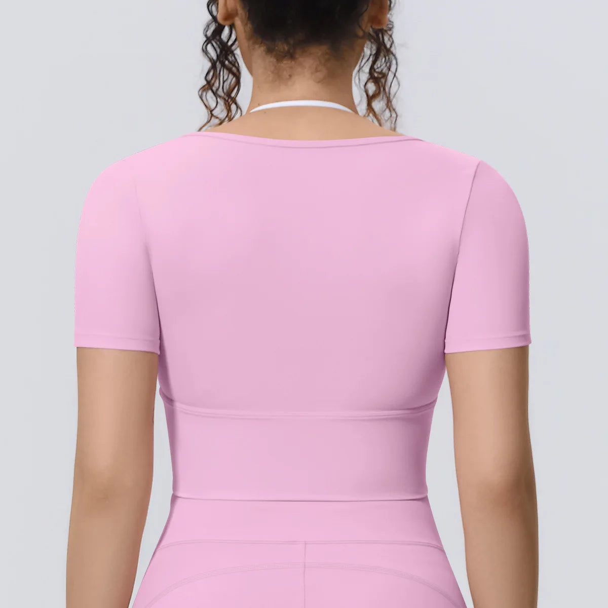 Yoga Sexy Dance Clothes High Elastic Sports T-shirt Women Fitness Top Short Sleeves Running Shirts Gym Push Up Workout Top Tee