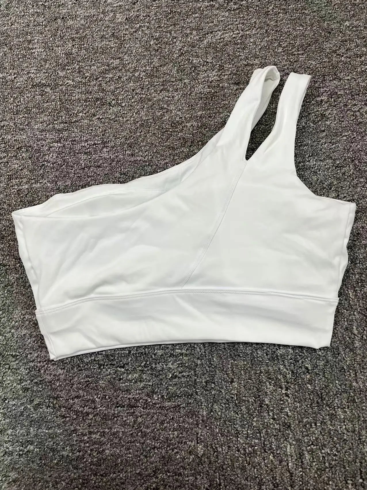 Sexy Women's Sports One Shoulder Bra Gym Push Up Workout Underwear High Strength Support Running Fitness Bra Vest