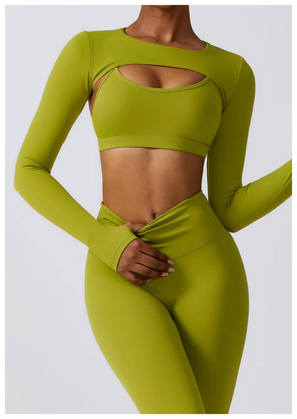 Women 2/3pcs Workout Outfits Yoga Sets Sportswear Gym Workout Clothing Tracksuit High Waist Leggings and Stretch Sports Bra