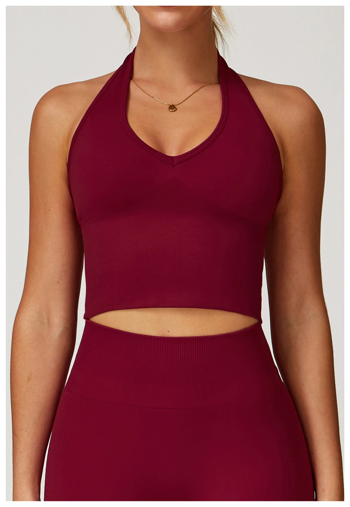 Sexy Seamless Sports Bras Halter Yoga Bra Women Fitness Gym Top Shockproof Running Workout Fast Dry Underwear Female Yoga Vest