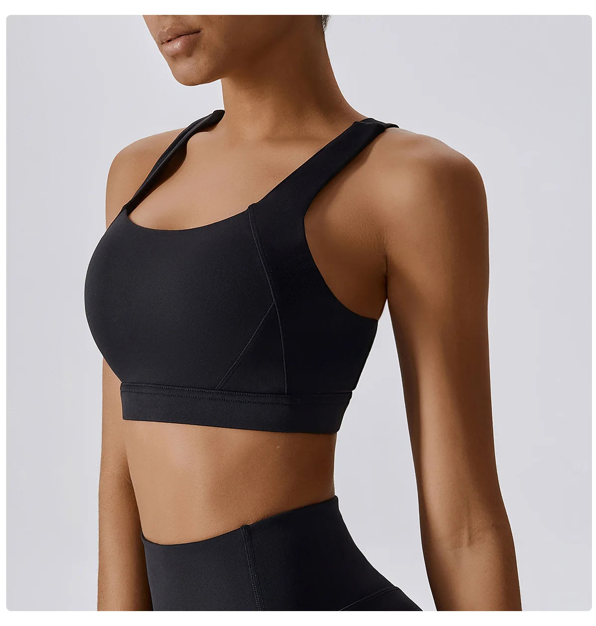Yoga Fitness Bra Shock-absorbing Sports Bra Breathable and Quick Drying Training Running Women's Underwear High Strength Gym Bra