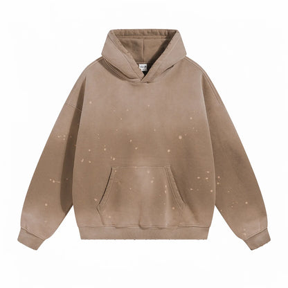 Custom LOGO autumn winter men's women's new white spray dyeing washing water 360G velvet cotton polyester sweatshirt sweatpants