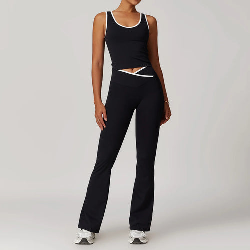 Yoga Set Women Sportswear 2PCS Gym Set High Waist Leggings Sports Bra Fitness Vest Athletic Wear Women's Suit Workout Clothes