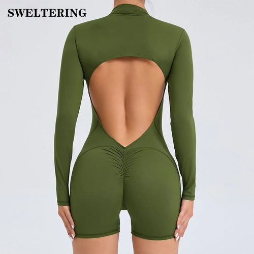 Yoga Jumpsuit Long Sleeved Sports Wear Gym Fitness Jumpsuit Sports Bodysuits Women Set Dance Running Workout Clothes Yoga Suit