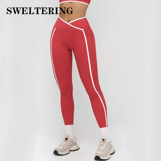 Women High Waist Workout Gym Leggings Yoga Trousers Breathable Sports Pants Female Running Cycling Tights Fitness Yoga Pants