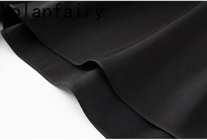 YOLANFAIRY 93% Real Mulberry Silk Shirts for Women Spring 2026 Elegant Solid Long Sleeve Shirt Woman Top Ribbon OL Blouses Trend